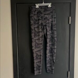Black and Gray Leggings Modern Urban Camo